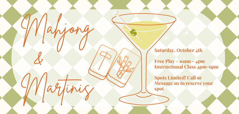 Mahjong & Martinis flyer